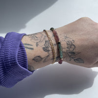Rainbow Tourmaline Stud Bracelet