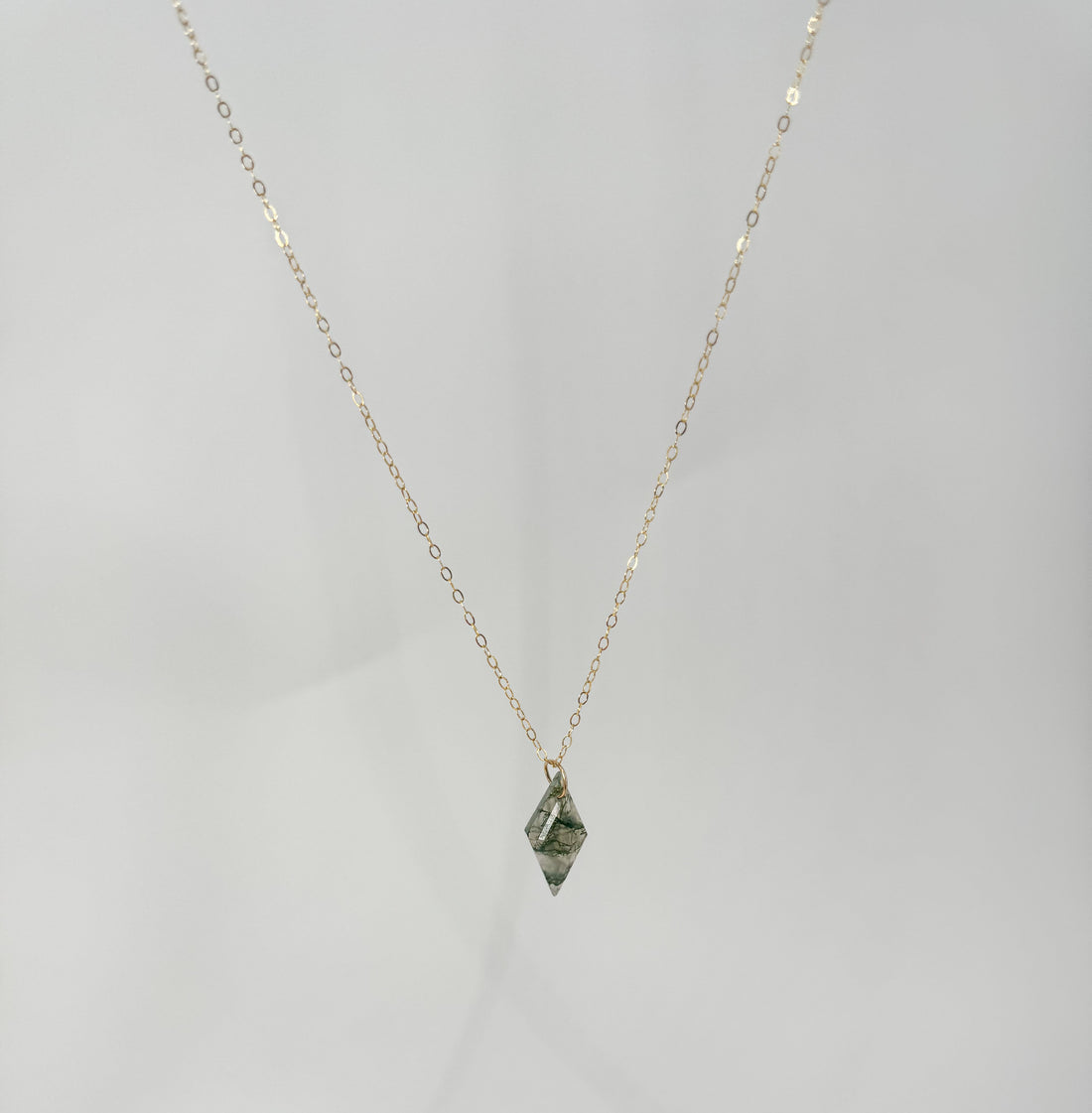 Mossy Meadows Tree Agate Necklace