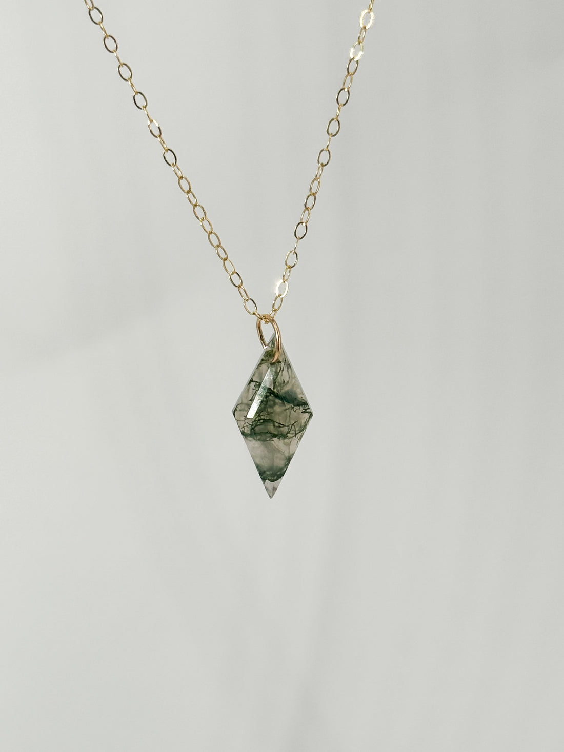 Mossy Meadows Tree Agate Necklace