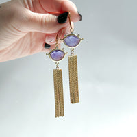 Enchanted Eye Amethyst Drop Earrings