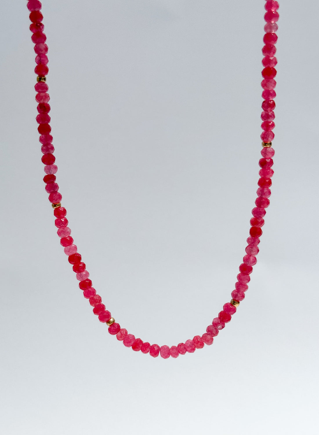 Pink Jade Gemstone Necklace