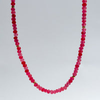 Pink Jade Gemstone Necklace