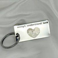 Accept. Understand. Love Keychain