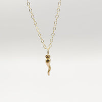 Dainty Italian Horn Necklace