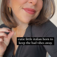 Dainty Italian Horn Necklace