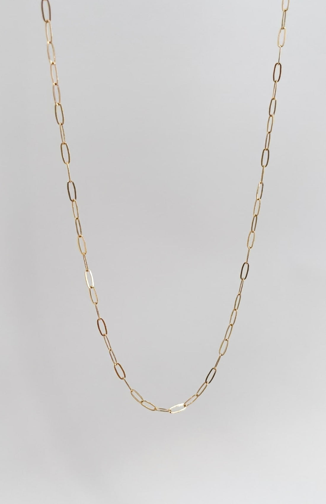 Dainty Paperclip Layering Chain