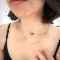 Empowering Carnelian Bar Necklace