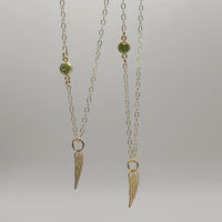Angel Wing Memorial Birthstone Necklace