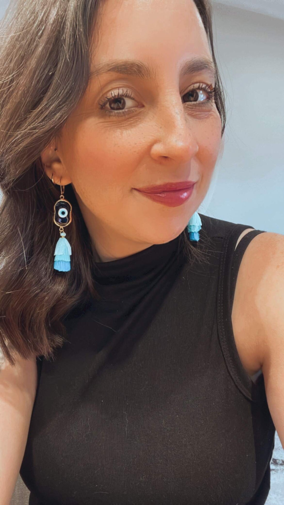 Evil Eye Tassel Earrings