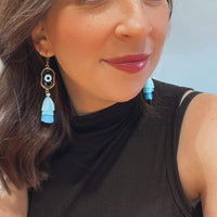 Evil Eye Tassel Earrings
