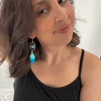 Evil Eye Tassel Earrings