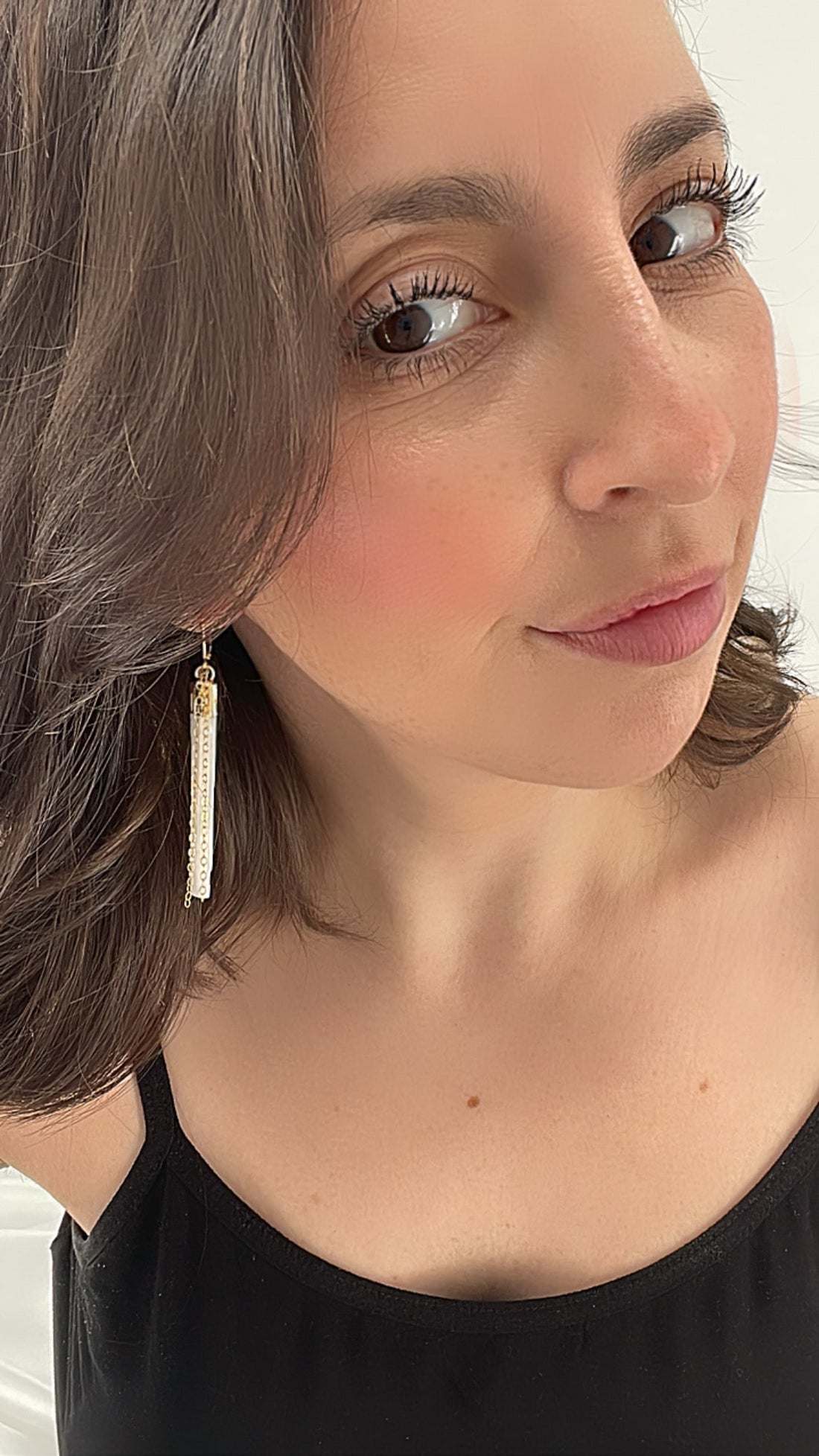 Divine Light Selenite Earrings