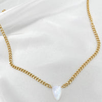 Armor Moonstone Shield Necklace