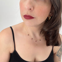 Dainty Garnet Shaker Necklace