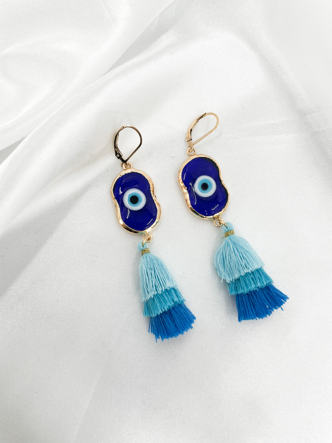 Evil Eye Tassel Earrings
