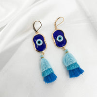 Evil Eye Tassel Earrings