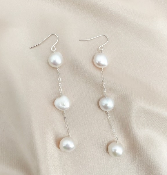 Whimsical Pearl Drop Earrings