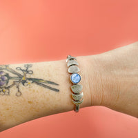 Moon Phases & Moonstone Cuff Bracelet