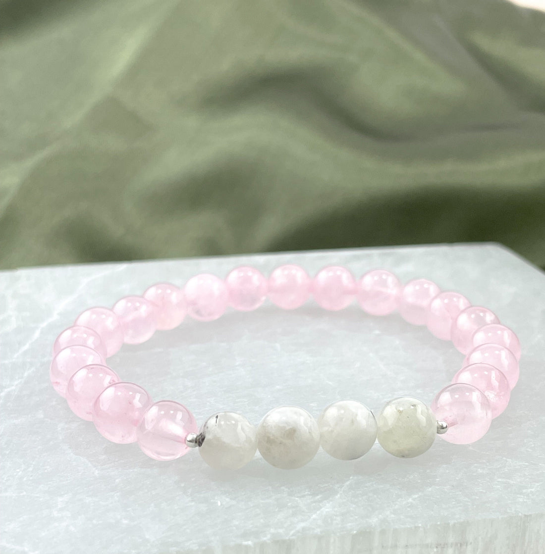 Rose Quartz and Moonstone Fertility Bracelet