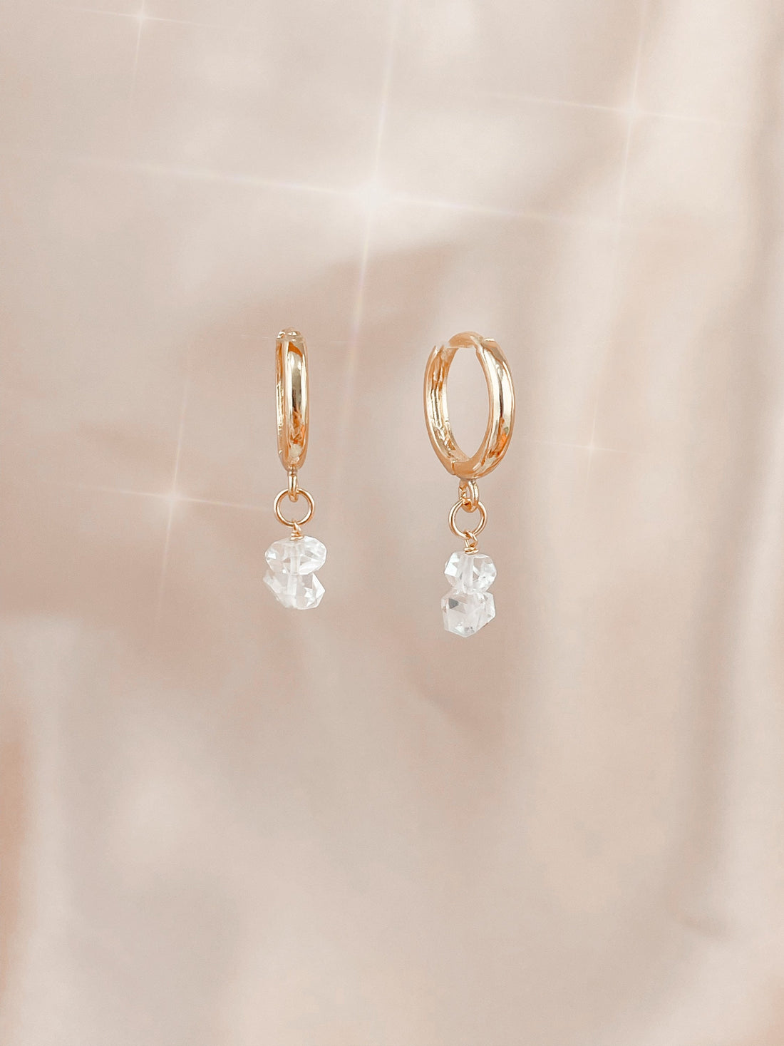 Herkimer Diamond Huggies