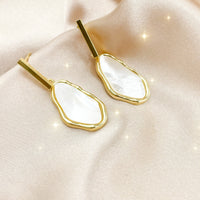 Mother Of Pearl Bar Earrings