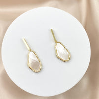 Mother Of Pearl Bar Earrings