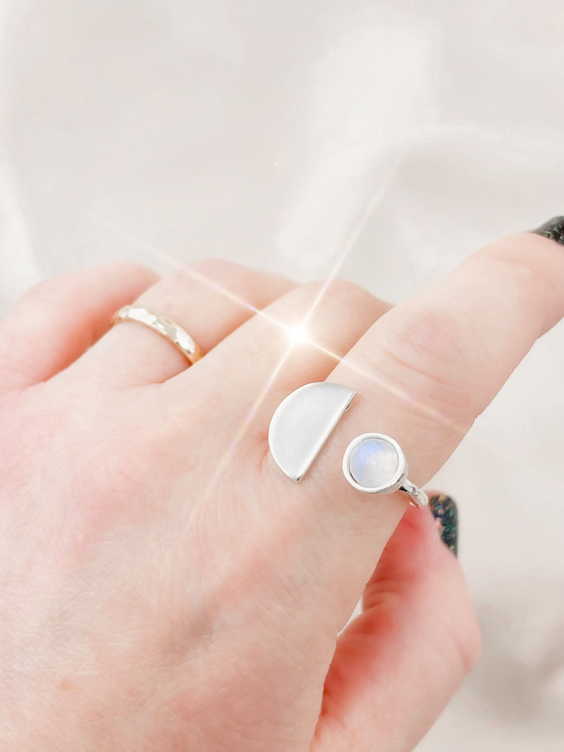 Warrior Moonstone Ring