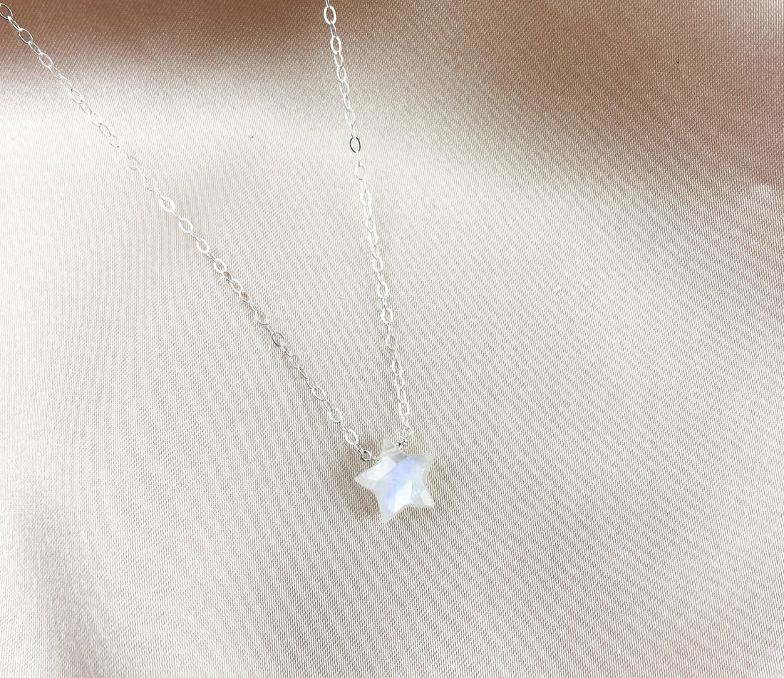 Dainty Star Moonstone Healing Necklace