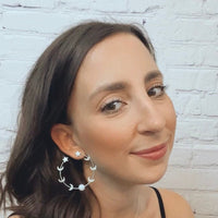 Celestial Moonstone Hoop Earrings