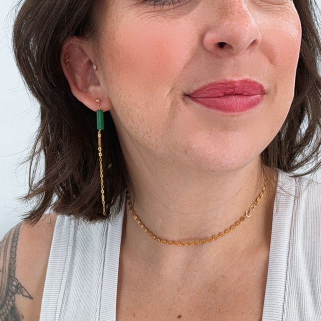 Jade Drapery Earrings