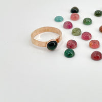 Hammered Tourmaline Ring