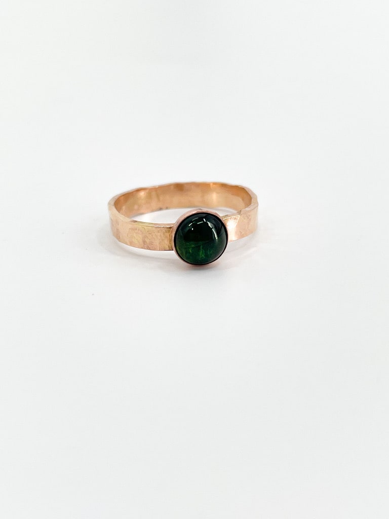 Hammered Tourmaline Ring