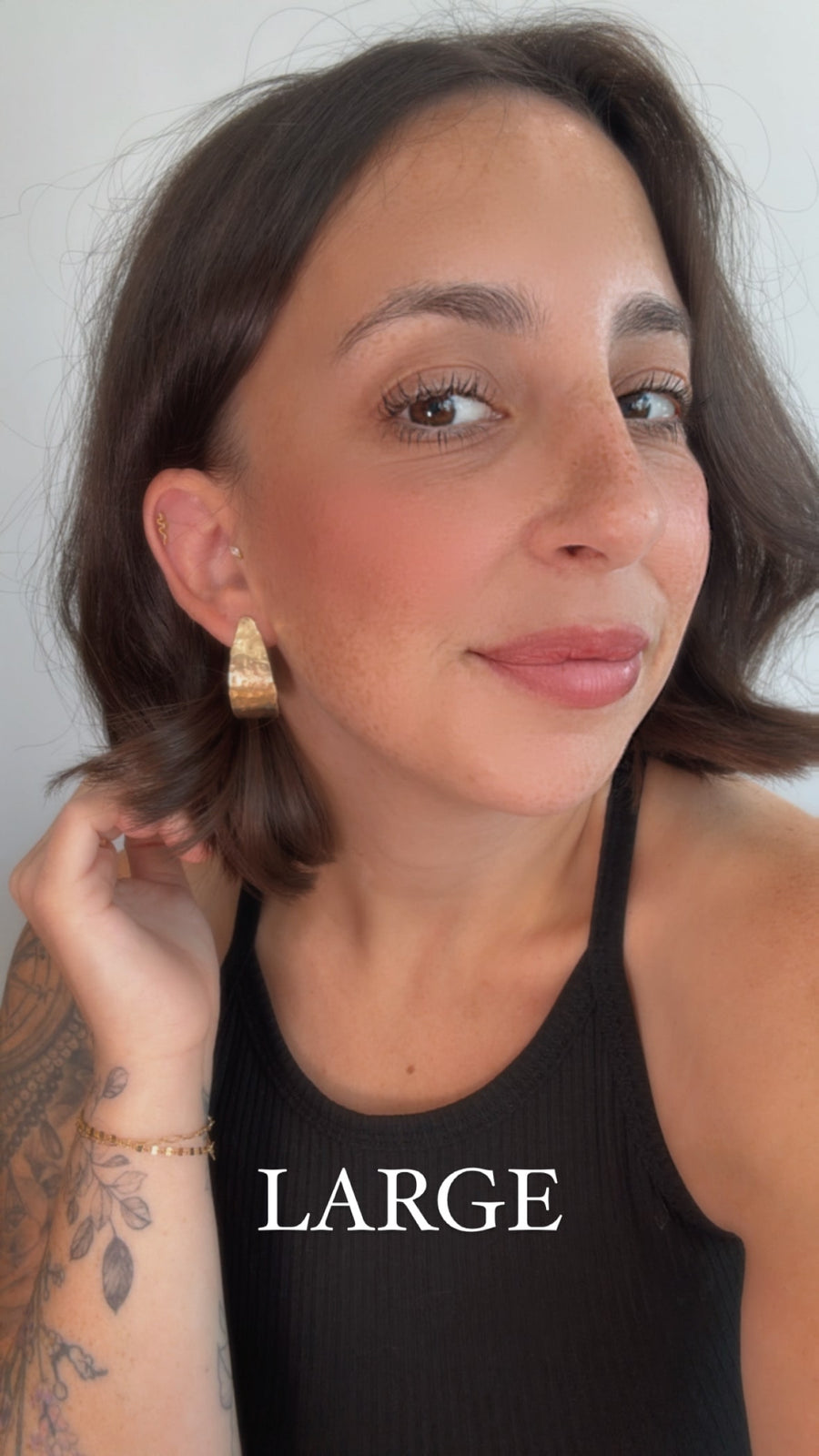 Dazzling Hammered Hoops