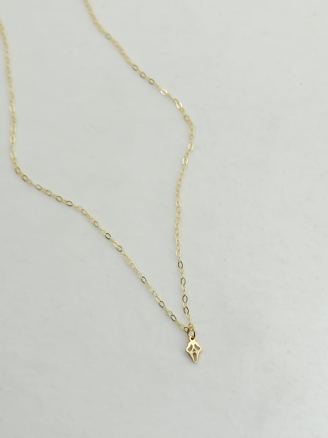 Silent Scream Dainty Ghost Face Necklace