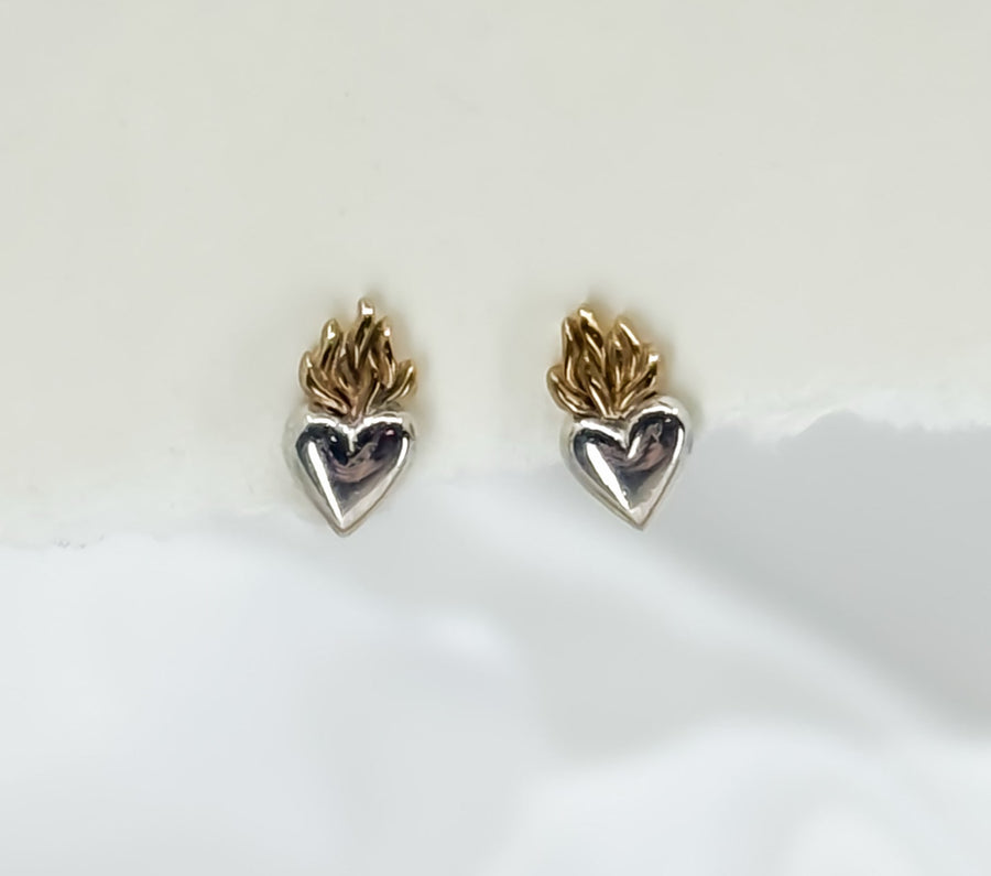 Blazing Heart Earrings