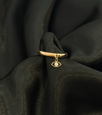 Guardian Drop Evil Eye Charm Ring