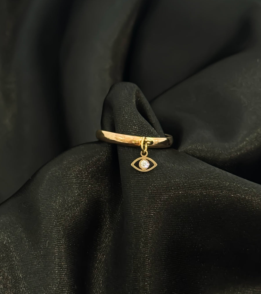 Guardian Drop Evil Eye Charm Ring