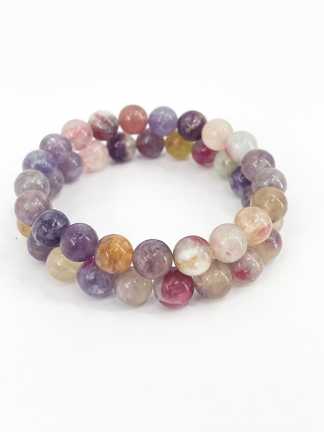 Rainbow Tourmaline Beaded Bracelet