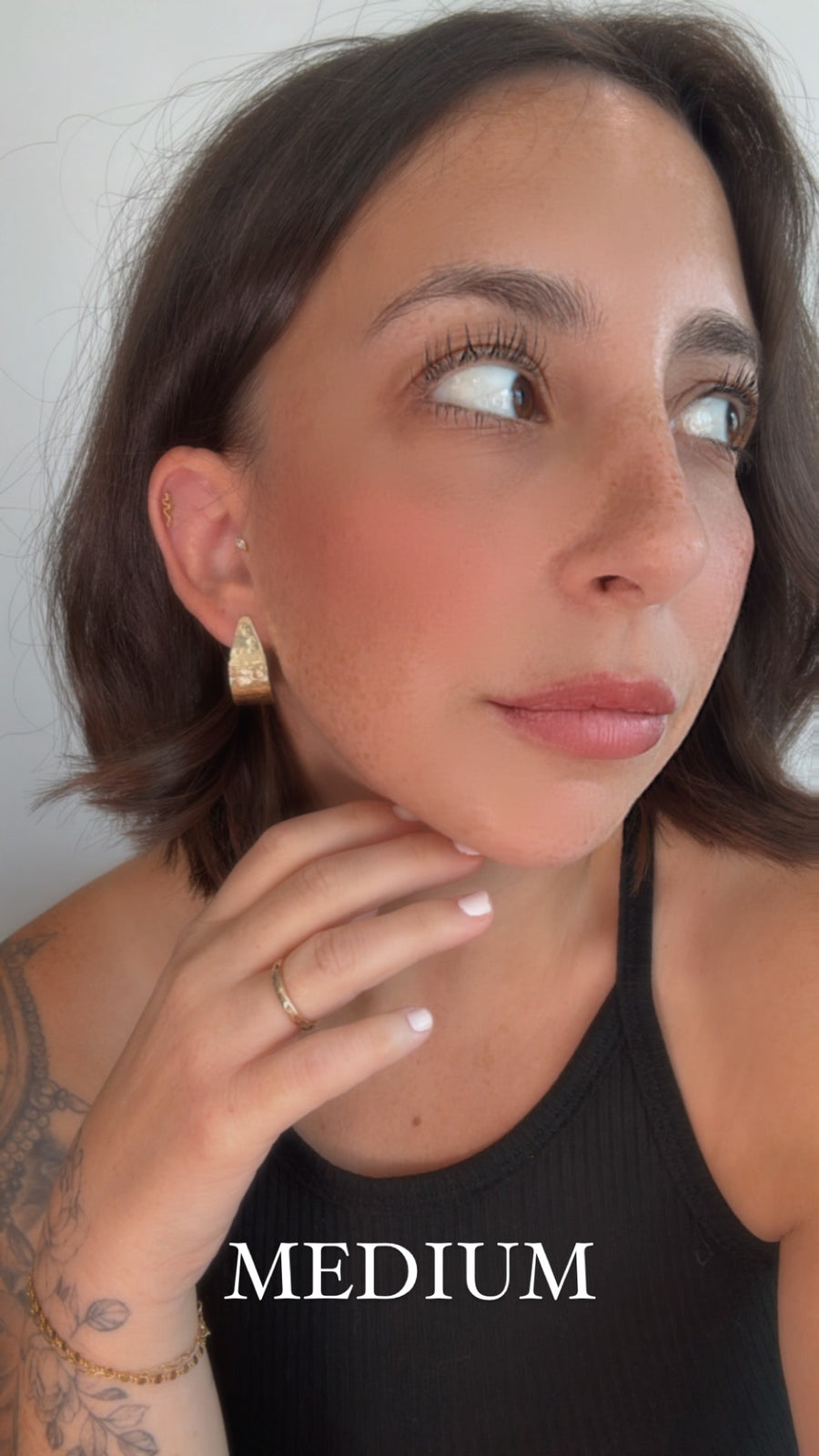 Dazzling Hammered Hoops