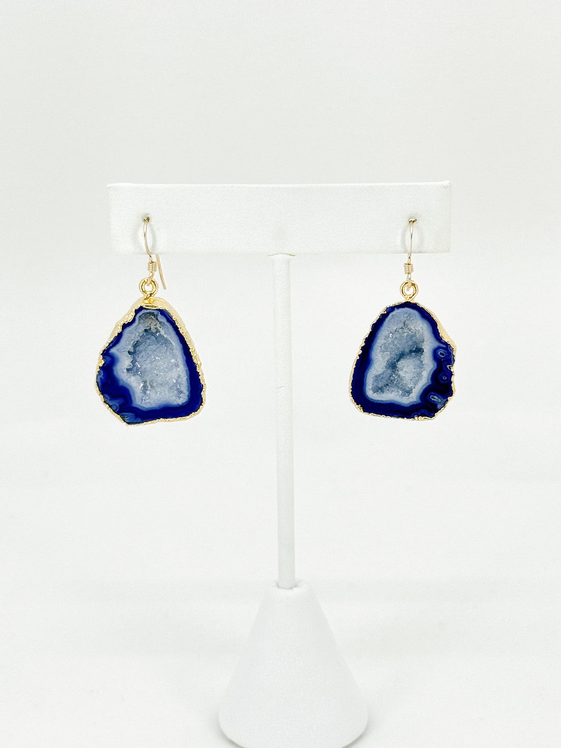 Stardust Blue Druzy Agate Earrings