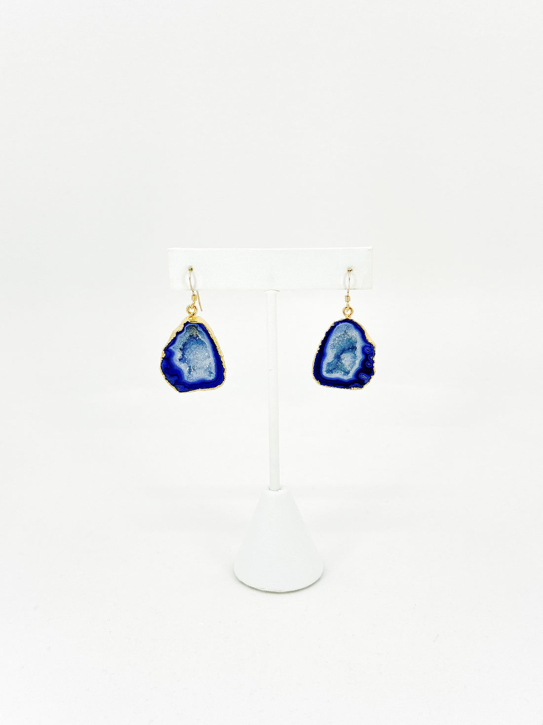 Stardust Blue Druzy Agate Earrings