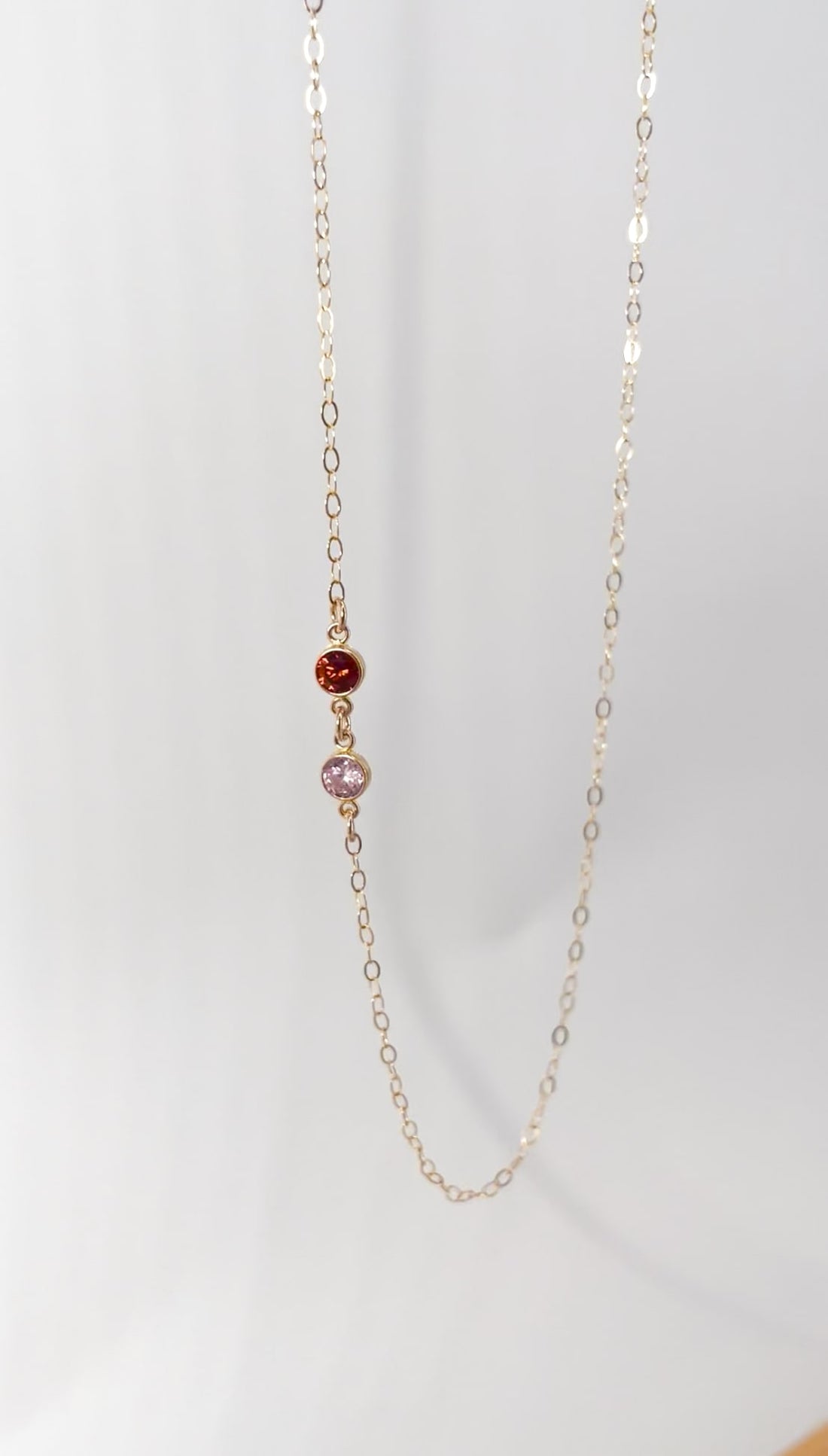 Dainty Birthstone Connector Necklace