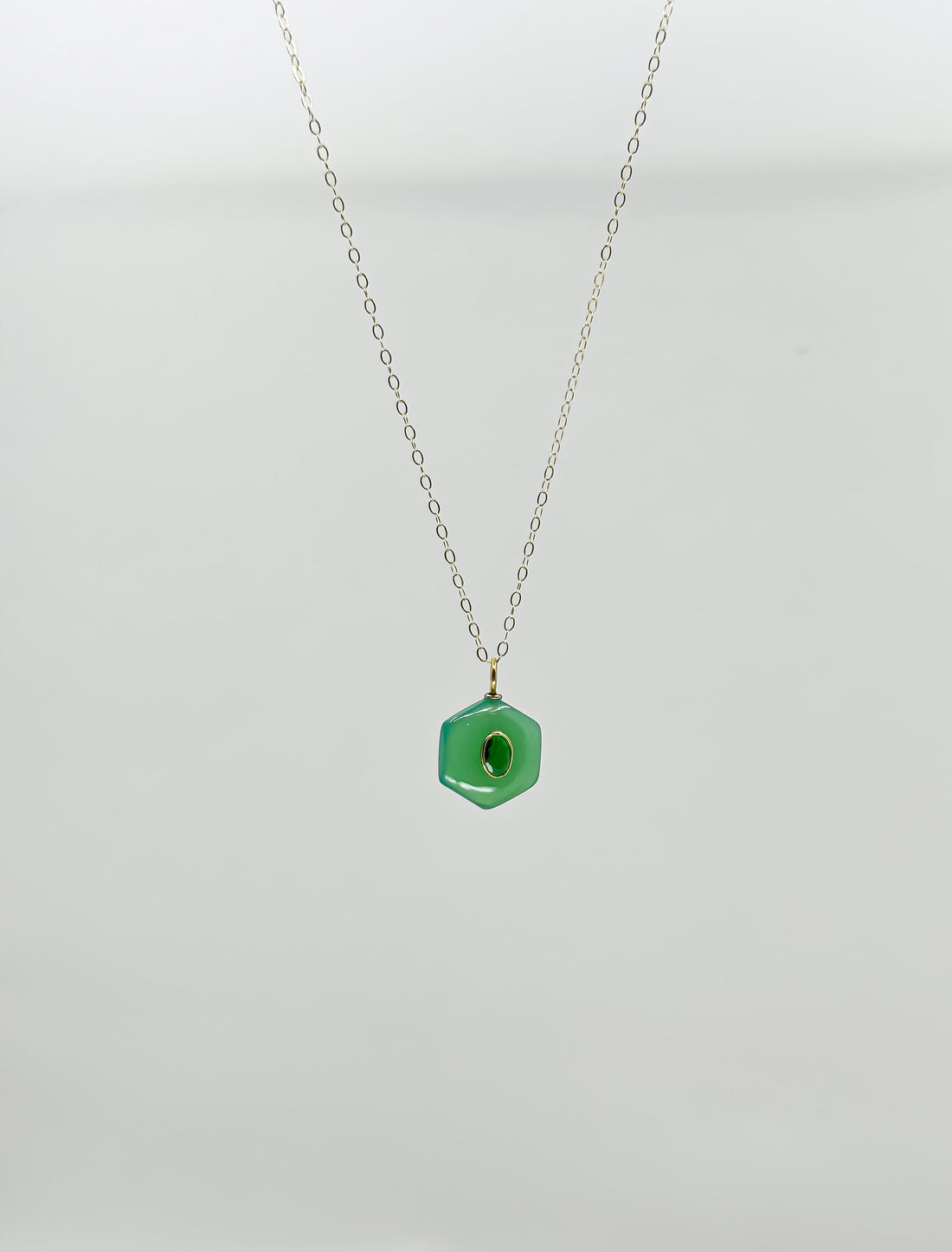Steady Growth Chrysoprase Chalcedony Necklace