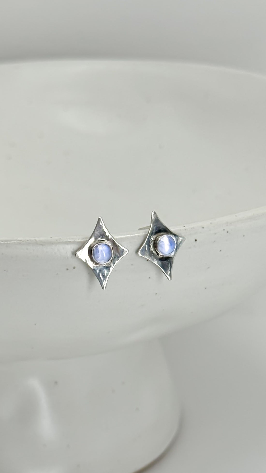 Star On Fire Moonstone Earrings