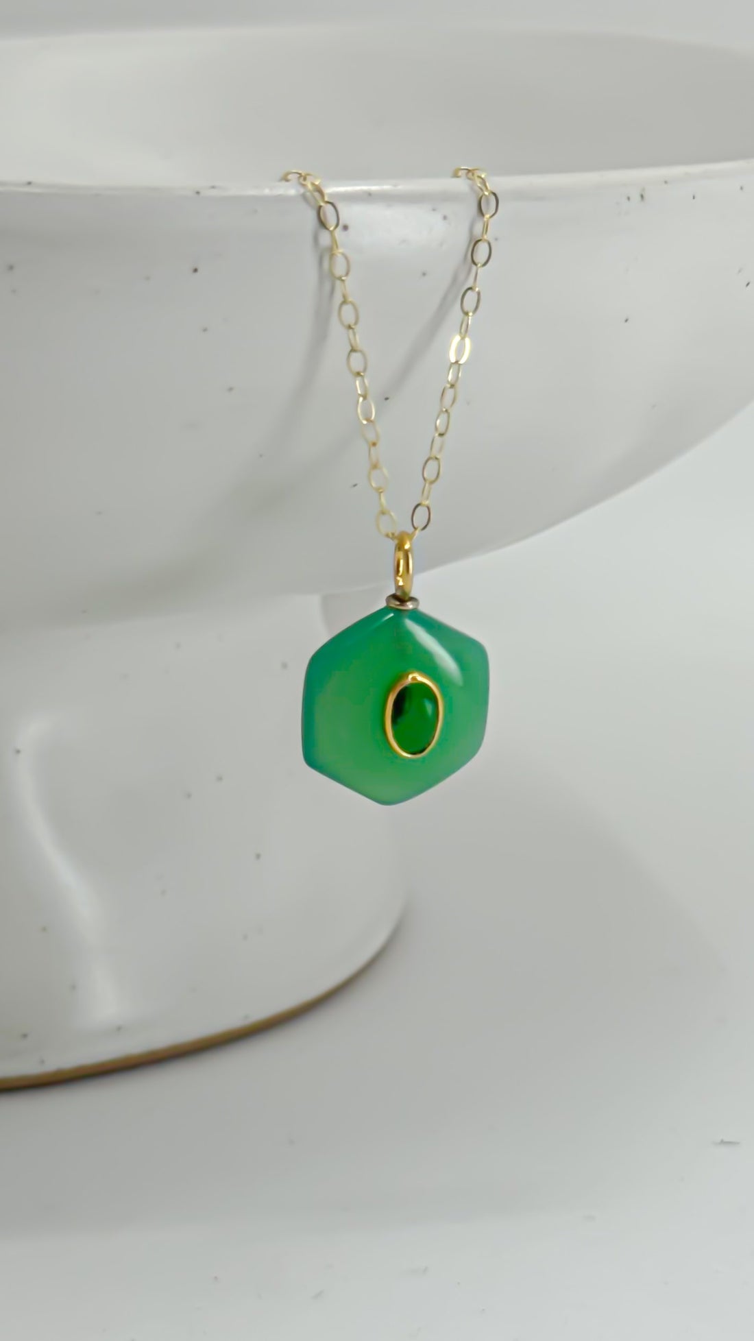 Steady Growth Chrysoprase Chalcedony Necklace