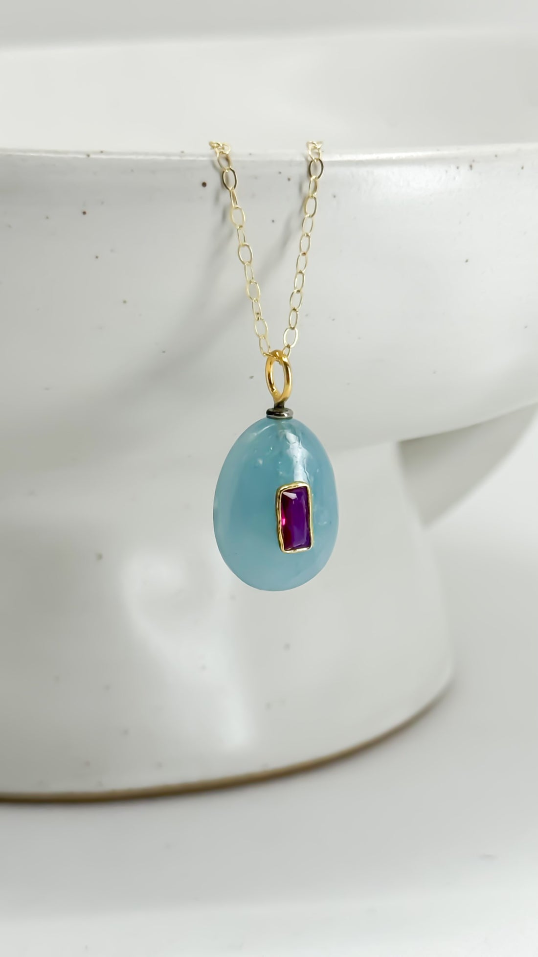 Ice & Ember Aquamarine Necklace