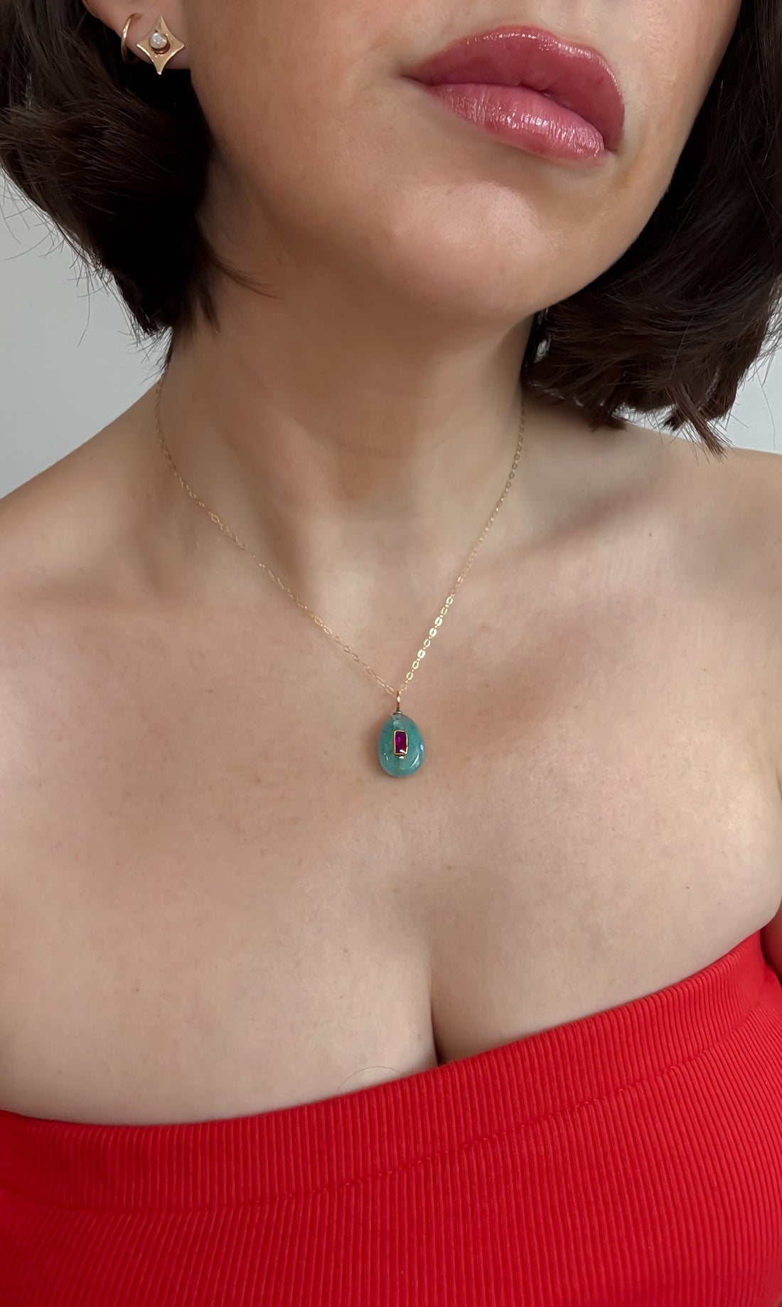 Ice & Ember Aquamarine Necklace