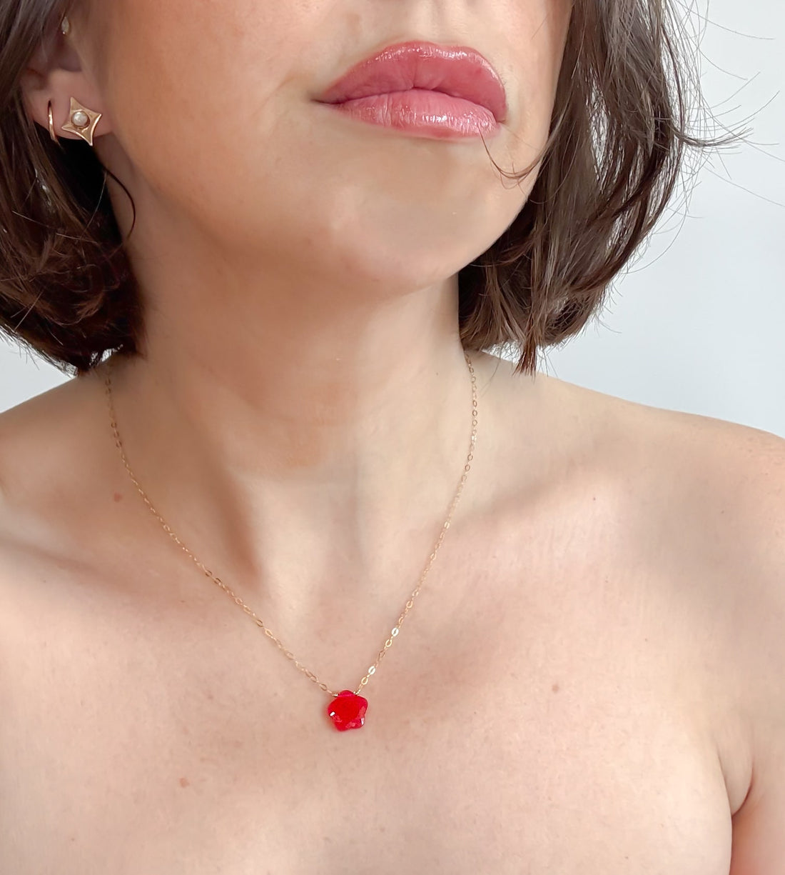 Pink Noise Quartzite Necklace