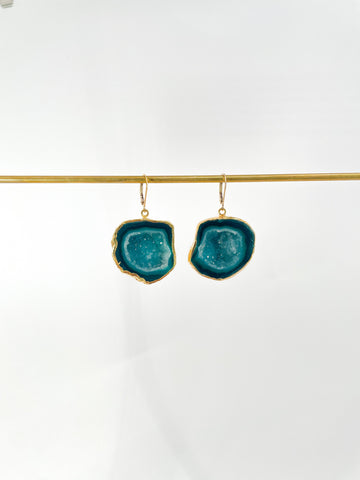 Emerald Isles Geode Earrings