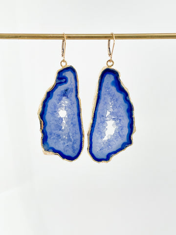 Blue Dream Geode Earrings